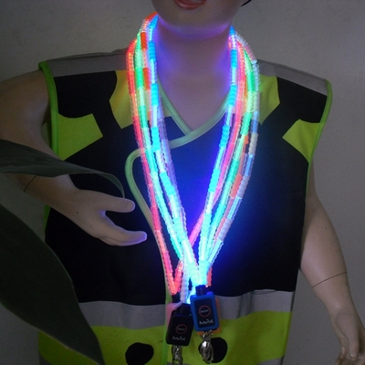 Promotional Fabric Flat Fiber Led Lanyard