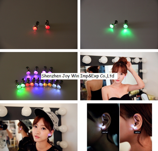 Promotional Led Earrings,Flash Led Earring,Round Led Earring