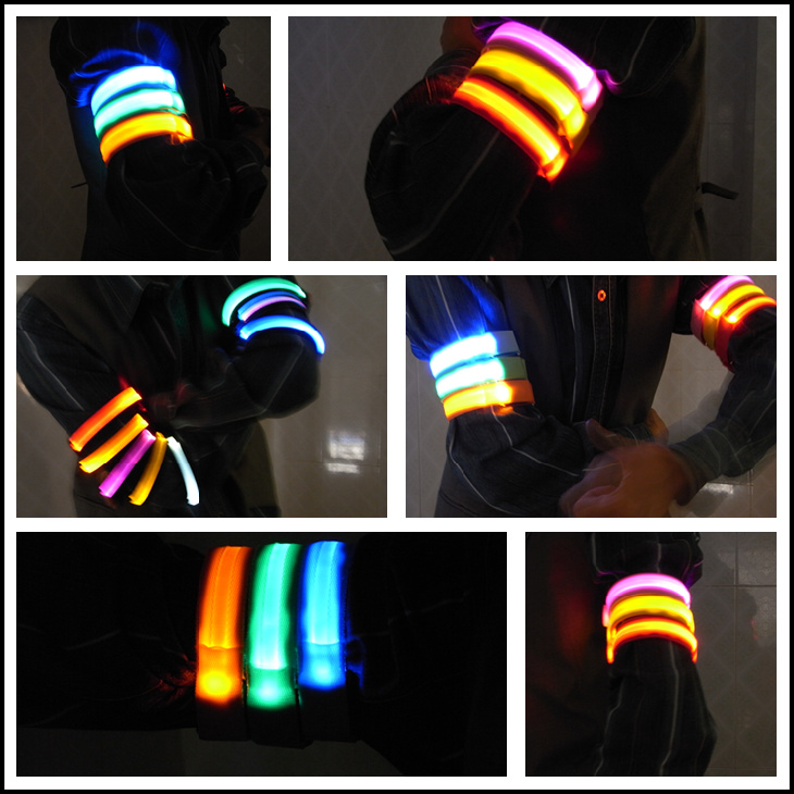 Promotional LED Flash Armband, Sporting LED Wrist Light Band,Black Armband