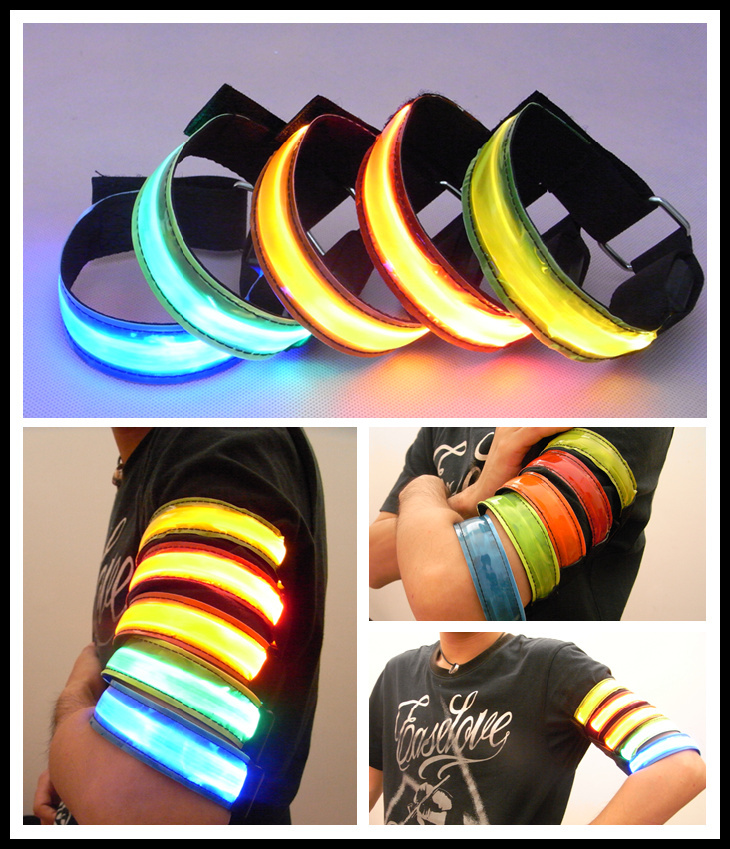 Promotional 2.5cm width Lattice Led Armband,Flash Armband