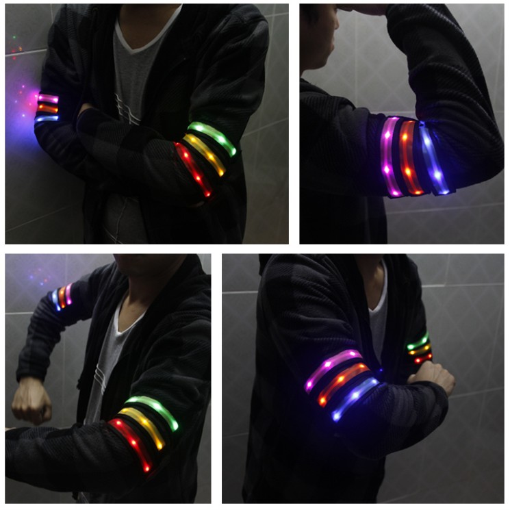 Promotional Led Flash Armband,Fabric Light Belt Armband