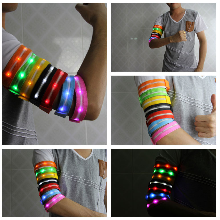 Promotional Silk Net Armband,Charming Led Flash Armband