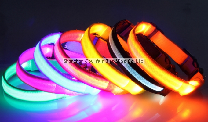 Promotional LED LED Pet Collar, 2.0cm Transparent Dog Collar