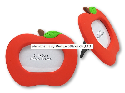 Promotional Soft PVC Photo Frame,Apple Shape Photo Frame