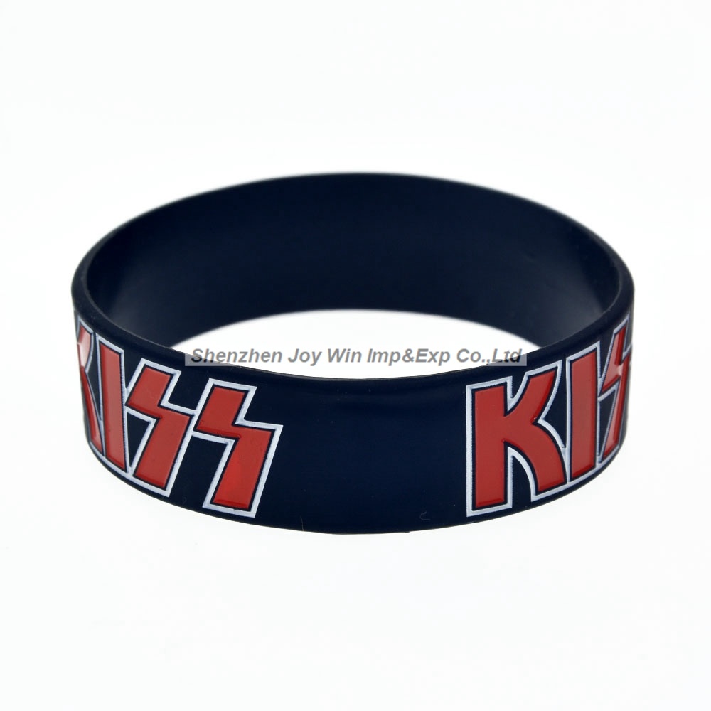 Hot Selling Debossed Filled American Rock Band Fans Silicone Bracelet