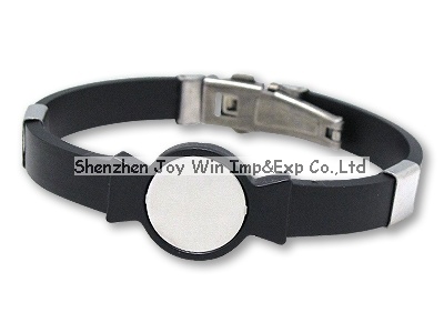 Promotional Cool Silicone Bracelet with Metal Clasp as Gift