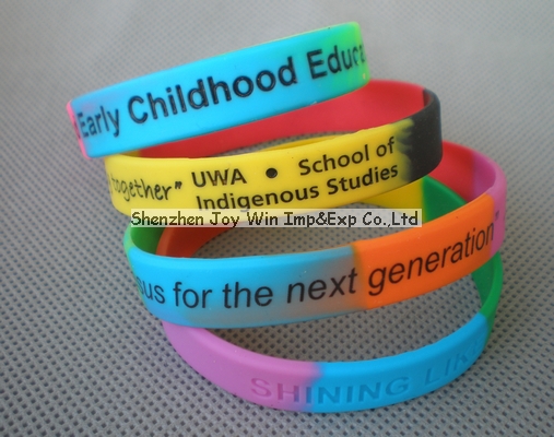 Promotional Silkscreen Silicone Wristbands,Silicone Bracelet