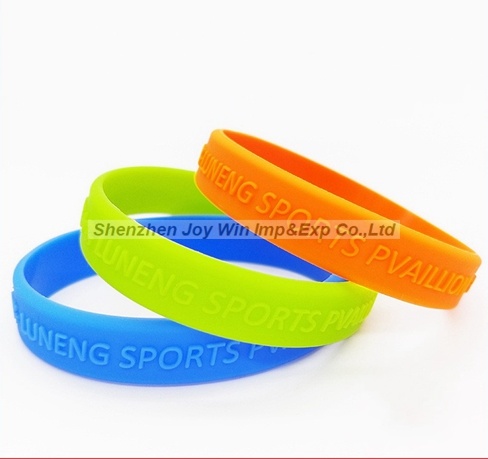 Silicone Wristband, Embossed Silicone Bracelets