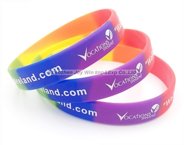 Promotional Segment Silicone Bracelet, Imrinted Wristband