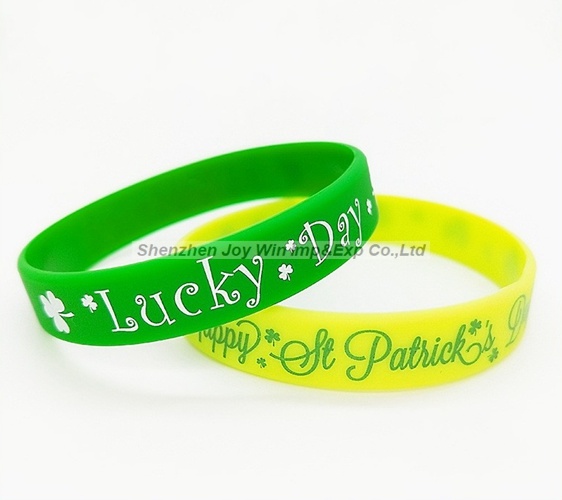 Customized Logo Silicone Silkscreen Bracelets for Promotion