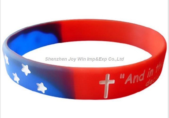 Promotional Segment Silicone Wristband, Flag Wristband