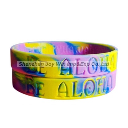 Promotional Swirl Debossed Silicone Bracelet Silicone Wrist Band