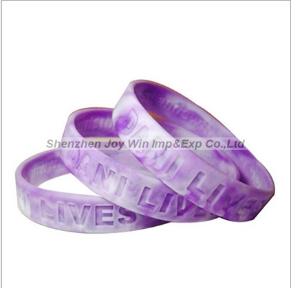 Promotional Swirl Debossed Silicone Wristband