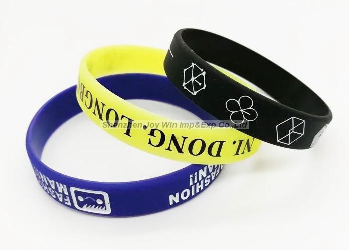 Silkscreen Silicone Bracelet, Silicone Wrist Band