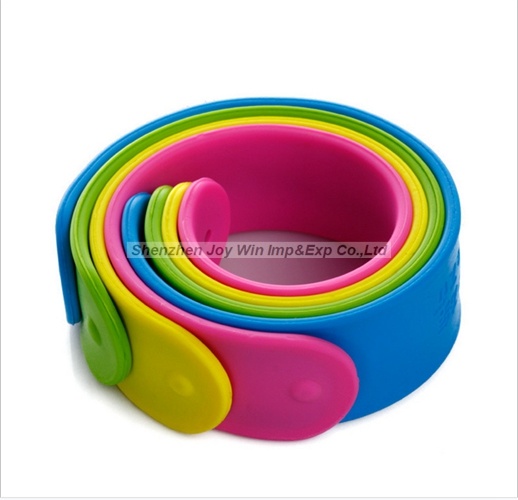 Promotional Silicone Slap Bracelets, Debossed Silicone Wristband