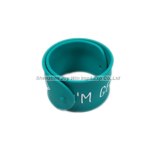 Silicone Wide Slap Bracelets for Promotion