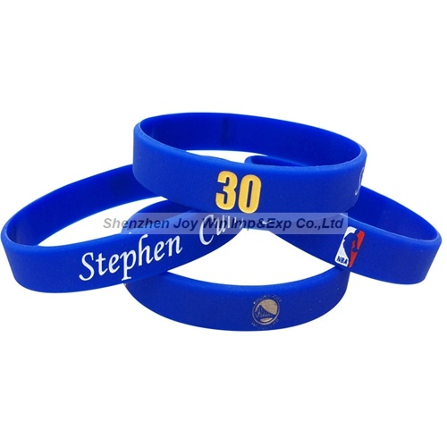 Promotional Debossed Filled Silicone Bracelets