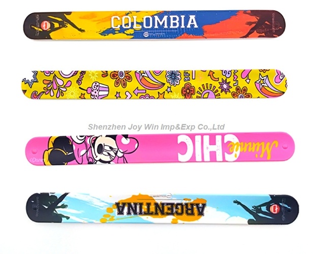 Promotional Silicone Silkscreen Slap Bracelet for Advertising