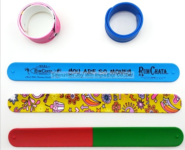 Wholesale Promotional Debossed Silicone Slap Bracelets