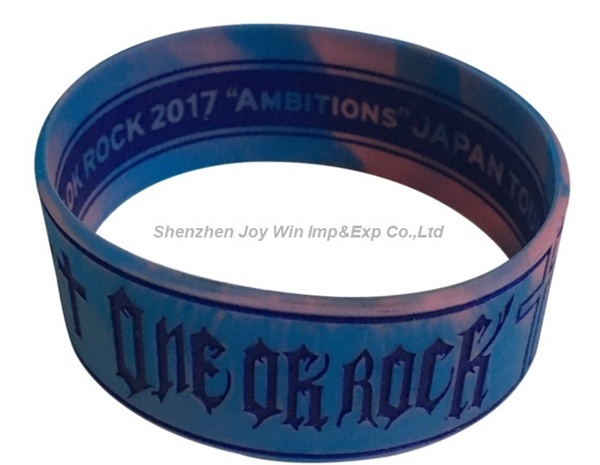Promotional Silicone Debossed Filled Bracelets for Advertising