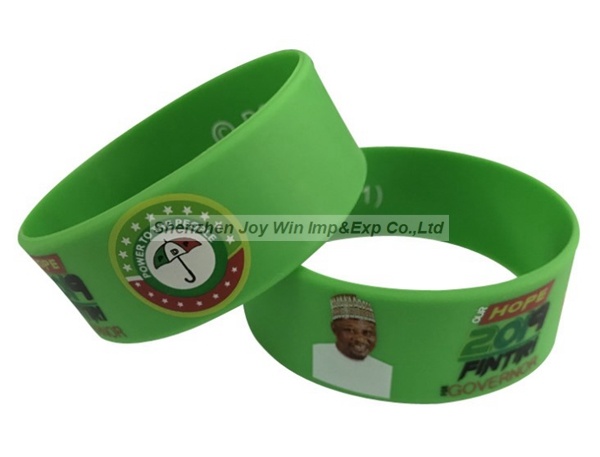 Promotional Colorful Cmyk Printing Silicone Bracelets for Celebration