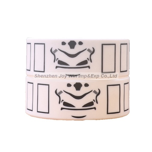 Custom Cheap 1′′silicone Wristband Wide Bracelet