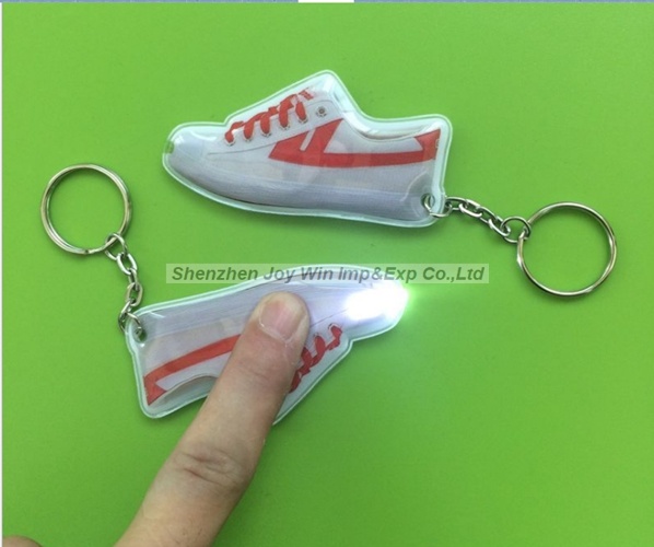 Promotional PVC LED Light Key Chain for Gift