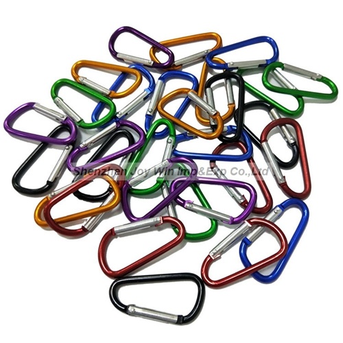 Wholesale Different Colors D Shape Small Mini Aluminum Hooks Carabiner