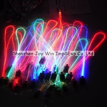 Promotional LED Round Fiber Lanyard LED Necklace