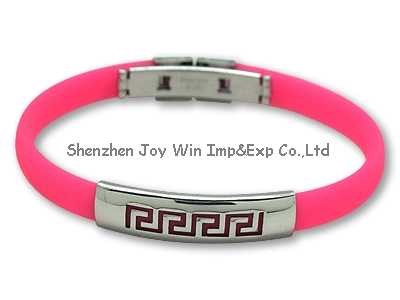 Charming Silicone Metal Bracelet