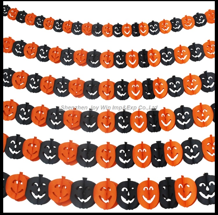 Handmade Pumkin Garland for Halloween Decoration