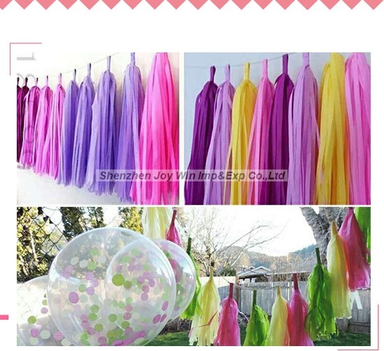 Hot Selling Tassel String Tissue Paper Tassel Garland